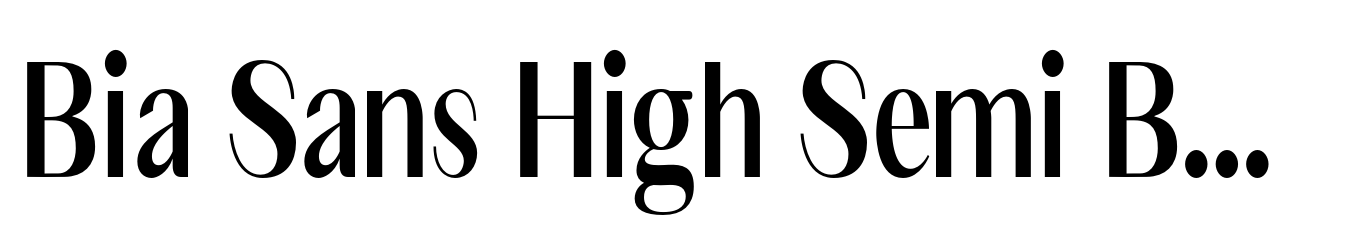 Bia Sans High Semi Bold Condensed